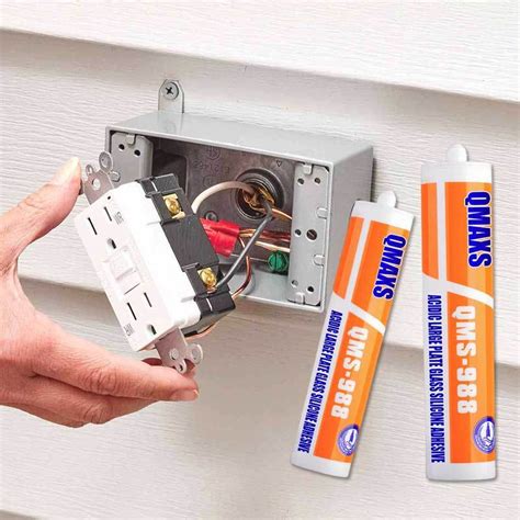 silicone caulk electrical box|seal holes in electrical box.